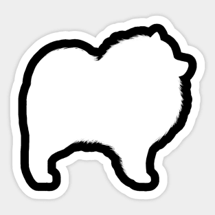 Keeshond Silhouette Sticker